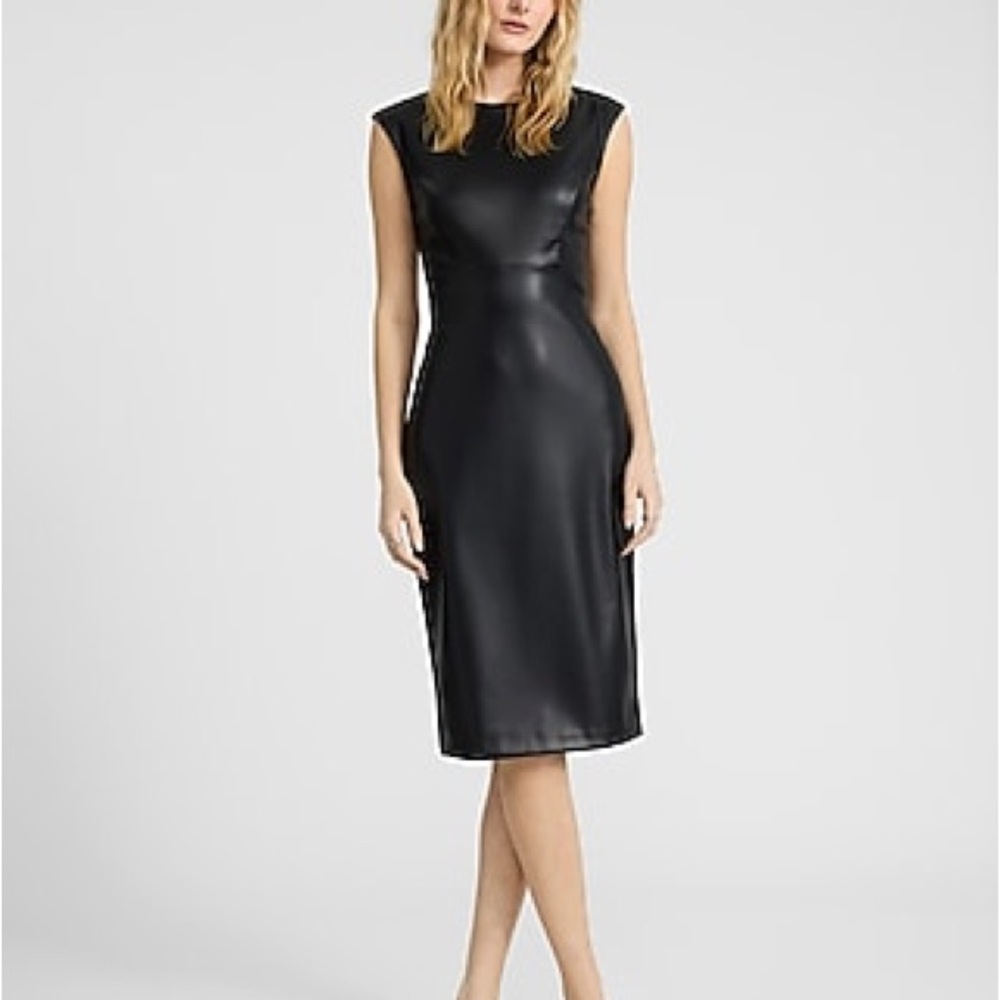 Black Leather Express Dress